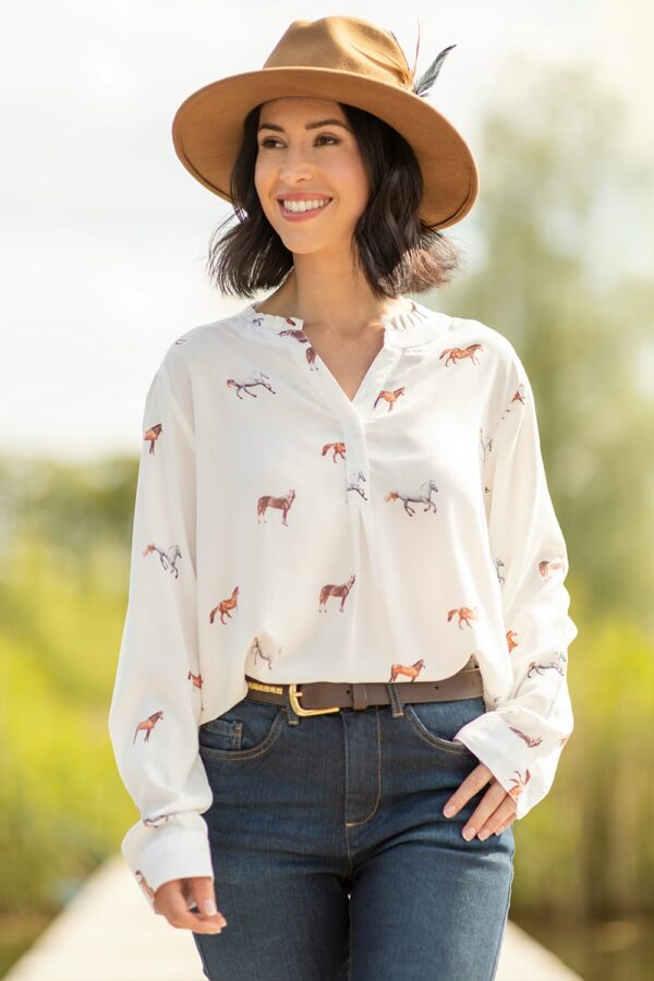 Blouse Floaty Long Horses - Image 4